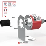 انکودر افزایشی IN50-300PPR TTL هومیژ - انکودر افزایشی 2 فاز 300 پالس دارای فاز ایندکس